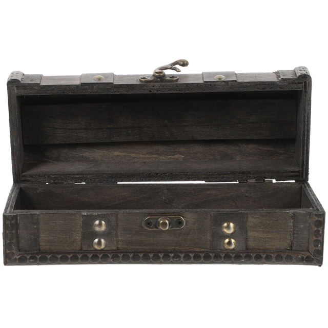 Blake & Lake Holzkiste Im Vintage-Look – Aufbewahrungsbox Mit Metallverschluss, 28,6 Cm, Eiche Rustikal