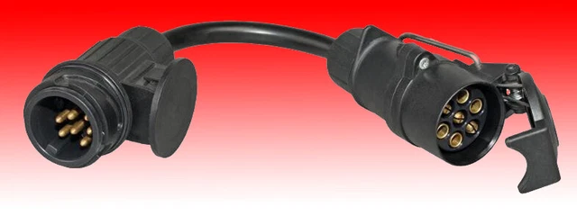 PKW Adapter 13 auf 7 Stecker Steckdose 12 Volt 7polig 13polig Kabel