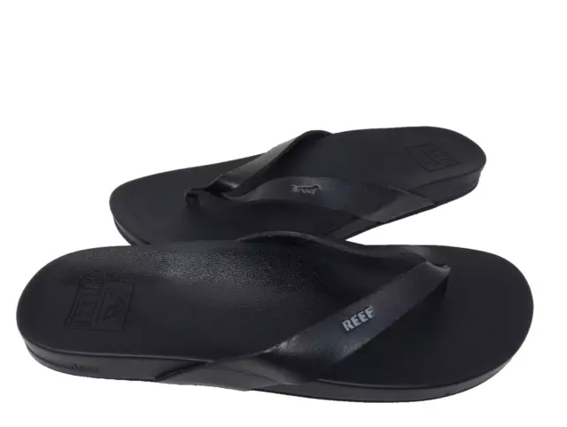 Reef Women's Cushion Court Black Slip On Flip Flops Size:8 91P