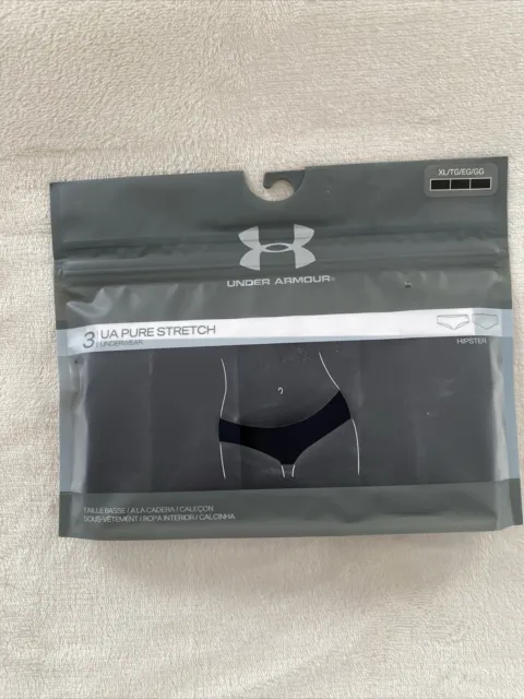 NEW Under Armour Womens Panties Pure Stretch Hipster Underwear 3-Pack