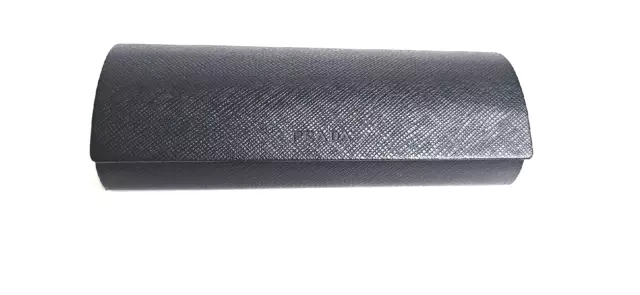 Prada Small Black Flip Top Clamshell Protective Eyeglasses / Sunglasses Case #BE