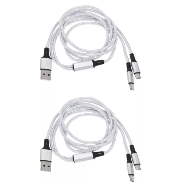 2 Pack Practical Charging Cable Cord Phone Charger Data Line USB to Cell