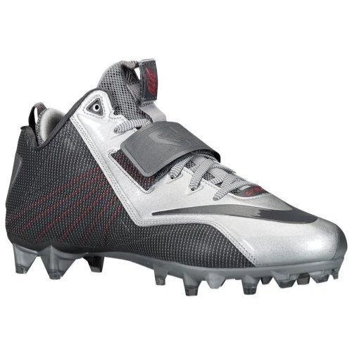 Nike CJ Elite 2 TD Football Cleats Mens Size 13 Silver Grey Red 643195-006 Nike CJ Elite 2 TD Football Cleats Mens Sz 13 643195-006  main image 2