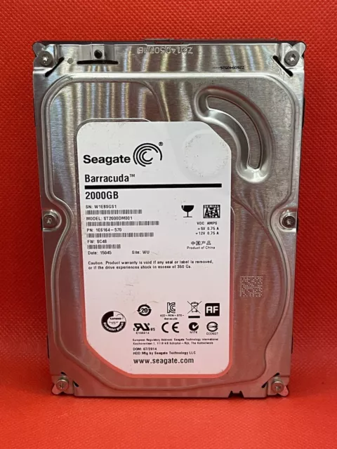 Disco Duro 3,5" 2TB 2000GB 7200RPM Seagate ST2000DM001 SATA