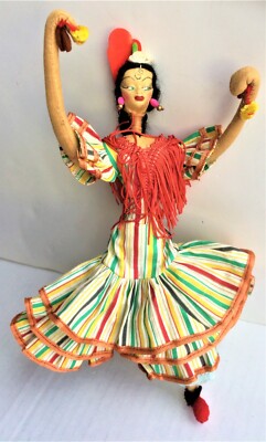 Vintage Cloth Spanish Flamenco Dancer Doll Roldan?
