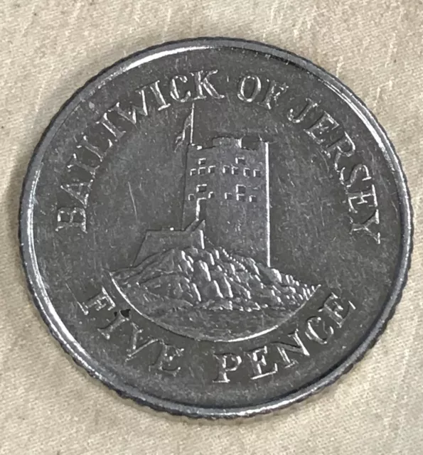 2012 Bailiwick of Jersey 5p Five Pence Coin - Seymour Tower Uk Currency FREE P+P