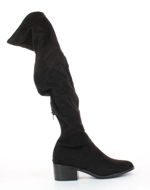 Steve Madden Womens Georgette Black Fashion Boots Size 7.5 (2762353)