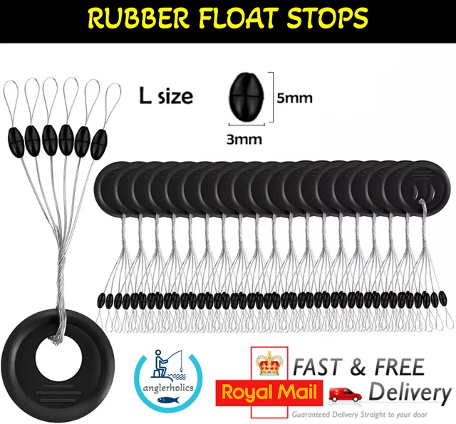 LARGE FLOAT STOPS Line Stoppers Beads Rubber Rig Buffer Sliding Grippa
