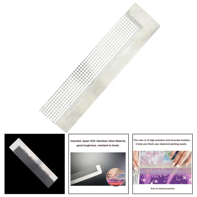 Precision and Convenience DIY Stainless Steel Diamond Picture Ruler Tool