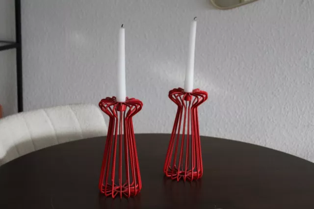 Vintage Ikea Tradig Kerzenständer, Rot By Ehlen Johansson, 2000er