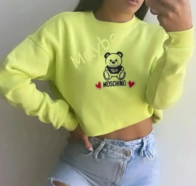 Felpa giallo fluo donna on sale