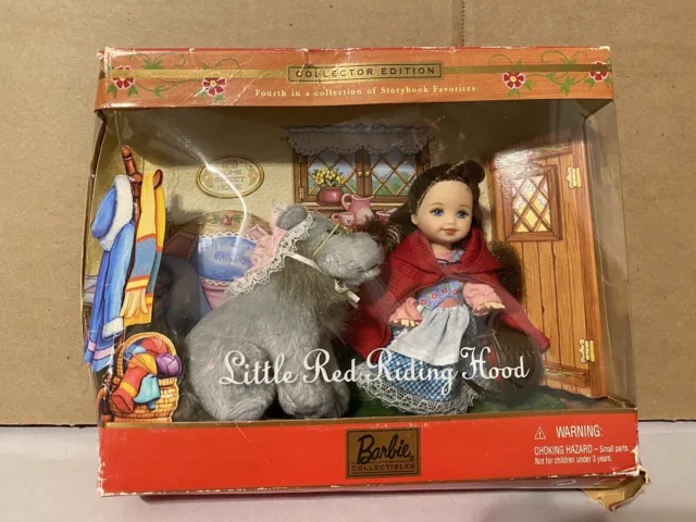 2001 Barbie Little Red Riding Hood Collector Edition Kelly Doll-NRFB-Box Damaged