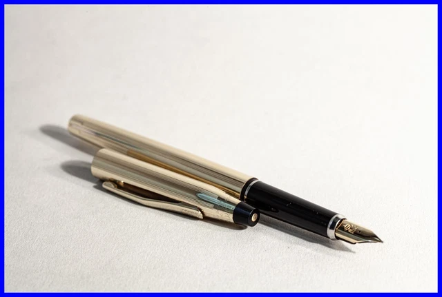 Stylo Plume Cross Ancien Avec Cartouches Vert Foncé Et Stylo Bille Assorti - Plume Moyenne (M), Finitions Or, Occasion