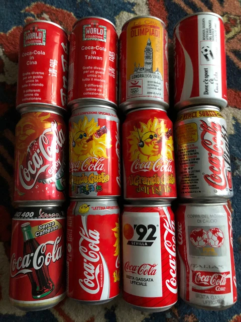 430 lattine vuote vintage coca cola pepsy fanta, birra ecc anni 70/80/90