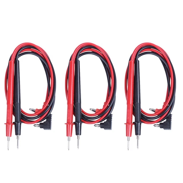 3 Pairs Digital Multimeter Measuring Lines Probe Cable 32W 4mm Mannlich P2P8