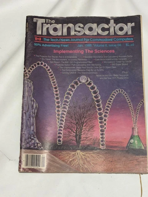 Transacker Transacker THE TRANSACTOR MAGAZINE Tech/News Journal Commodore Computers 1986 Vol ...
