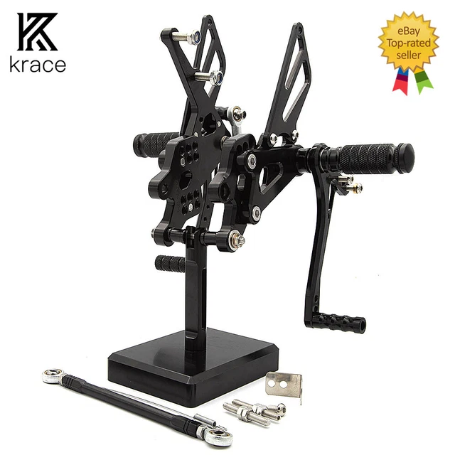 For NINJA ZX10R 2004-2005 K4 K5 CNC Rearset Footrest Footpegs Pedals Aluminum