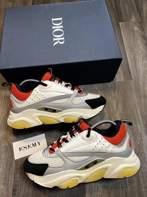 DIOR B22 SNEAKERS Orange & White UK 7 EU41 RRP £980 £450.00 - PicClick UK