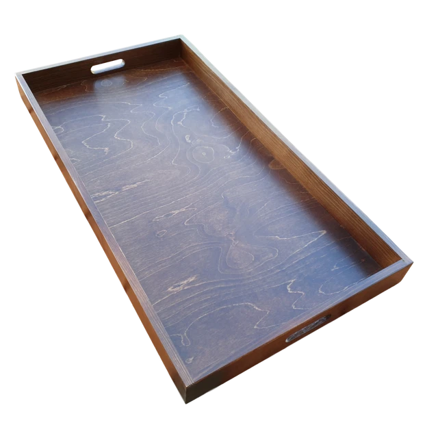 EXTRA LARGE WOODEN Serving Tray 75 cm Long, Painted in Brown Color £42.
