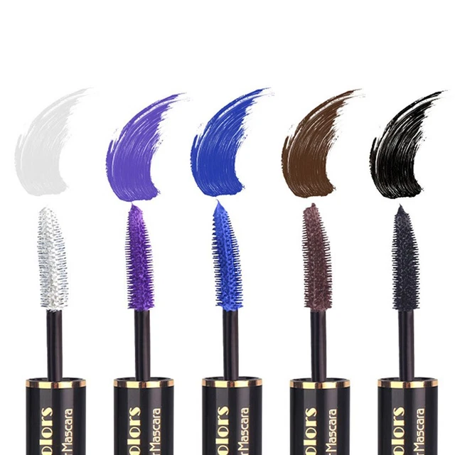 5 Colores Impermeable Rizos Doble Cabezal Elastilla Maquillaje Rímel Ojos Maquillaje