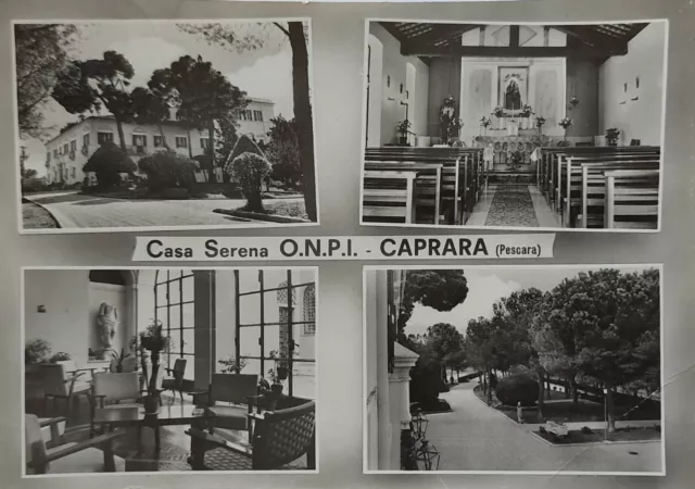CAPRARA (PESCARA) Casa  Serena O.N.P.I. , Vedute con 4 foto , vg 1970 f.g.