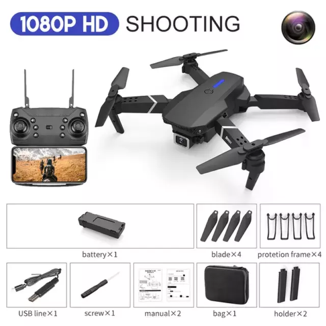 Drone 4K vidéo 1080P Wifi manette télécommande FPV enregistrement