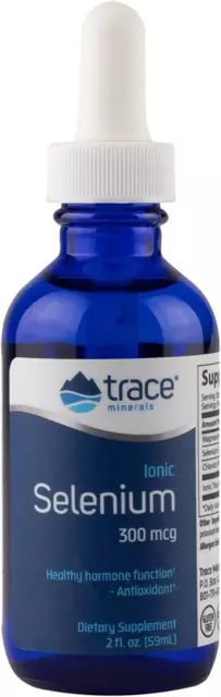 Trace Minéraux Liquide Ionique Sélénium (300 Mcg) 57ml, Immunité, Prostate Appui