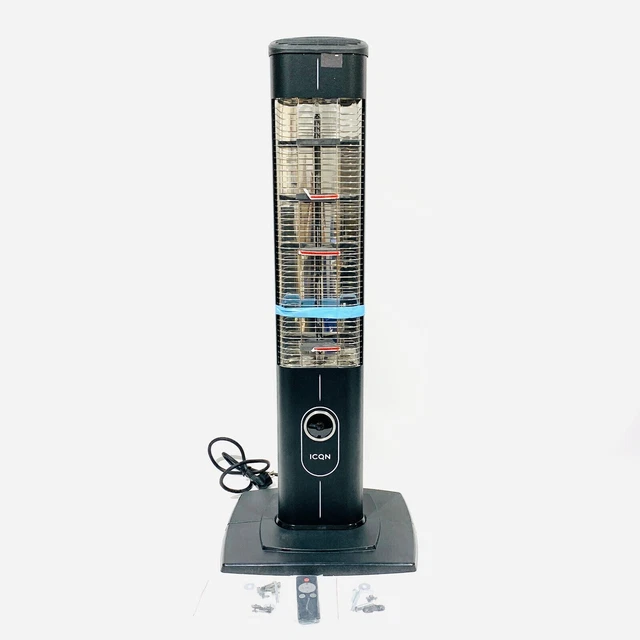 ICQN 2300 Watt Stand Heizstrahler 4 Heizstufen mit Fernbedienung Kohlenstoff