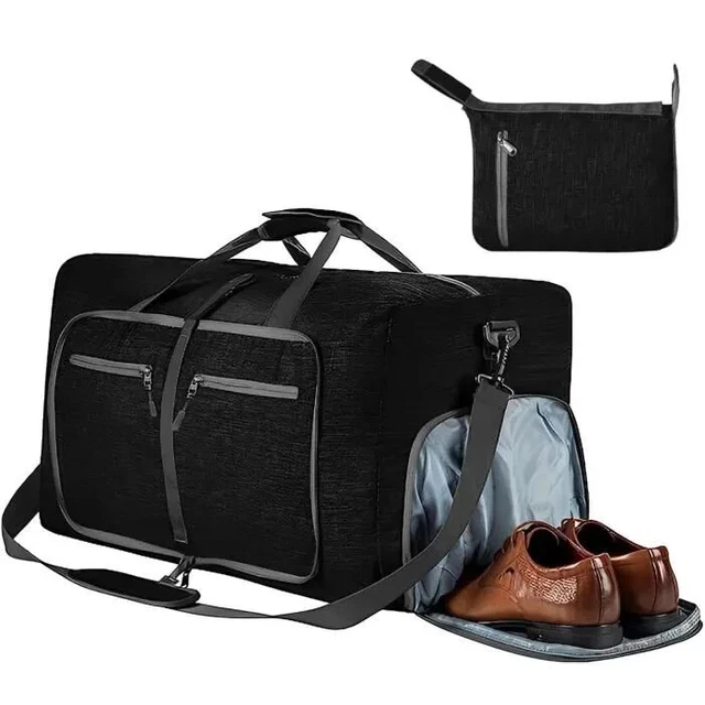 Sac De Voyage 48cm Avec Compartiment à Chaussures - Bleu, Imperméable Et Léger