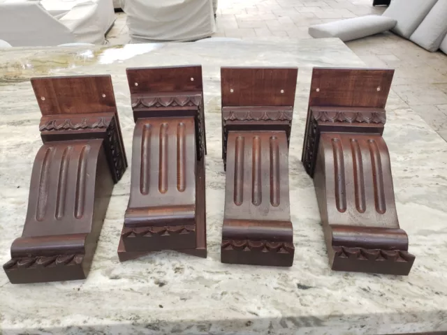 Four Handcrafted Corbel Wood Wall Bracket