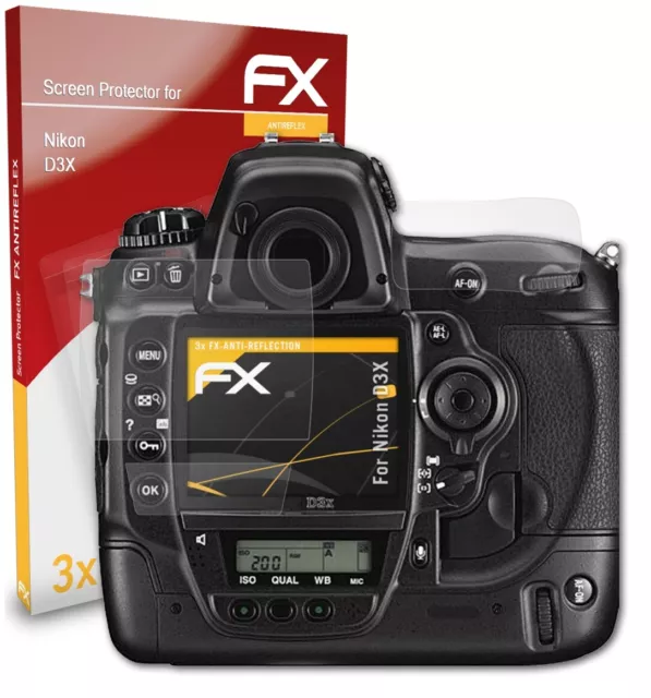 atFoliX 3x Screen Protector for Nikon D3X Screen Protection Film matt&shockproof