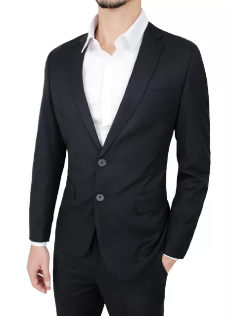 Giacca uomo sartoriale nero casual elegante blazer taglia da XS a XXXL