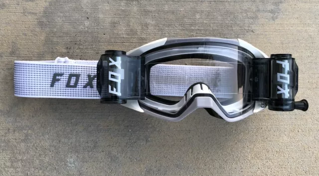 Fox Racing Vue Goggles Pre-Owned With New Total Vision System Roll Off Film MX