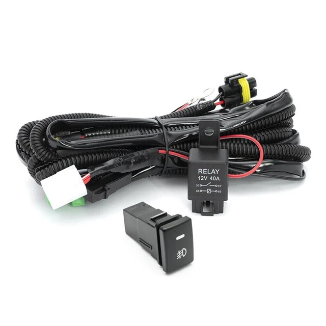 Relè universale per clacson auto 12V, k cablaggio per clacson moto con fusibile per montaggio su griglia, per auto e camion  34
