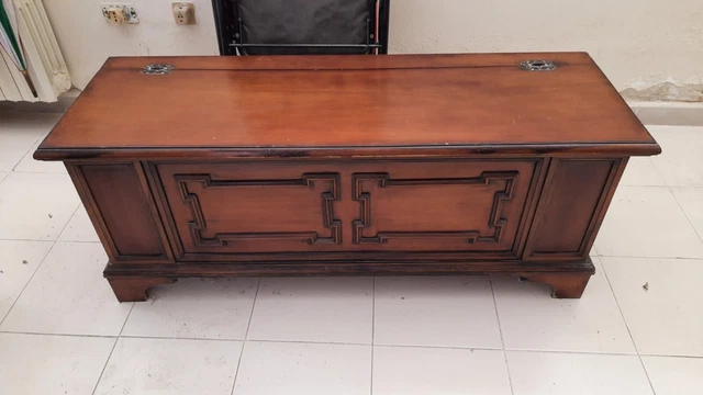 Cassapanca Arte Povera - Legno Marrone, 120x42x50 Cm, Fabbricata In Italia