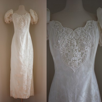 vintage jessica mcclintock gunne sax wedding dress 80s white bridal dress
