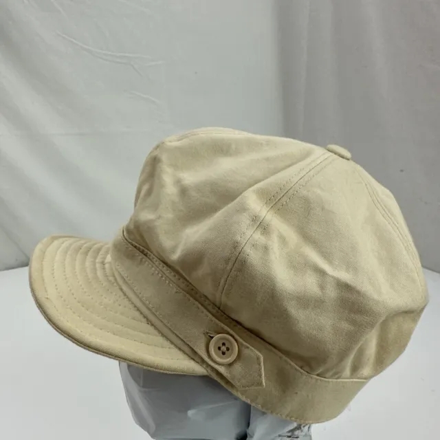 August Womens White Army Ball Cap Hat Fitted One Size 2