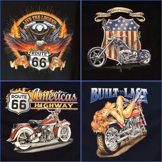 Fits Harley Davidson T-Shirt Mens, Screen Printed, Many More, Quality