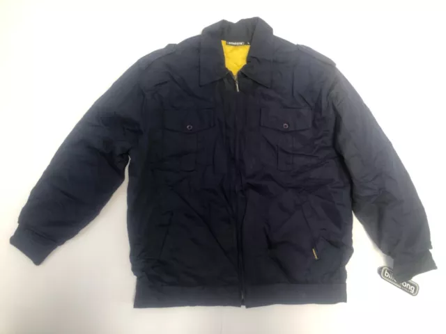 New Billabong 90’S Snow Foil Mx Skateboard Wake Golf Surf Military Jacket Large