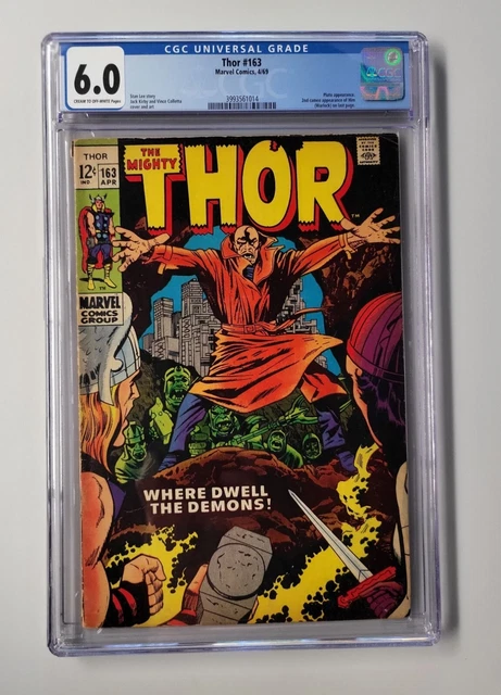 THOR #163 CGC 6.0 New Slab - 2nd Cameo Appearance of HIM Adam Warlock