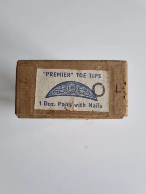 Vintage 1950s Premier Toe Tips Empty Card Box Film Prop Display Window Repair P0