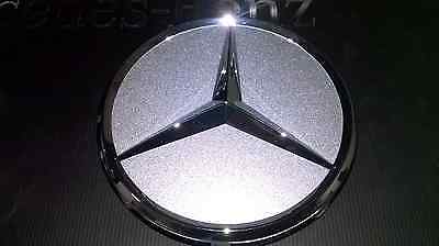 Alloy Wheel Centre Caps Hub Caps Set (4) Genuine Mercedes Benz Silver Chrome 2