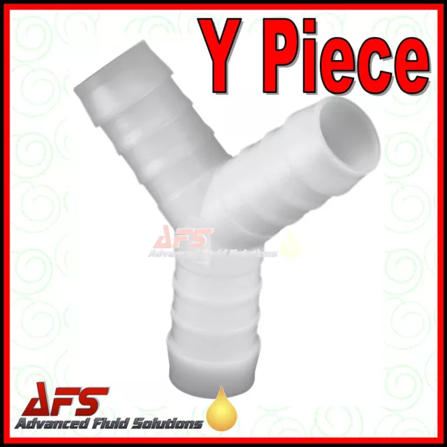 Y Piece Hose Joiner - Plastic Barbed Connector Pipe Fitting Air Fuel Water Fuel