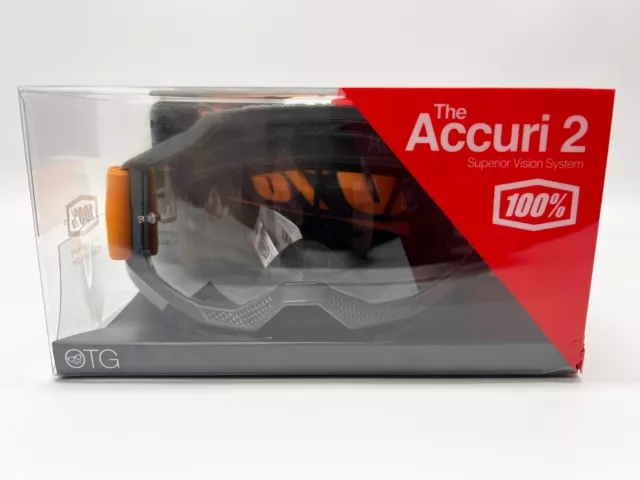 ACCURI 2 OTG Orange Grey Clear Lenses Googles - New in Box - RRP = £64.99