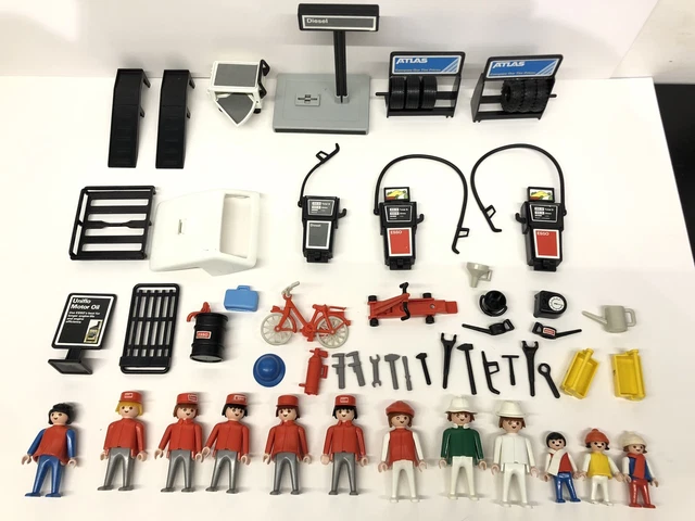Playmobil 3434 Station Esso Gaz - Vintage, Avec Boîte, Très Bon état