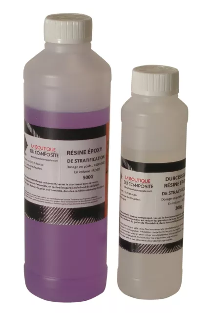 350g de résine époxy + Kevlar-carbone + tissu de délaminage