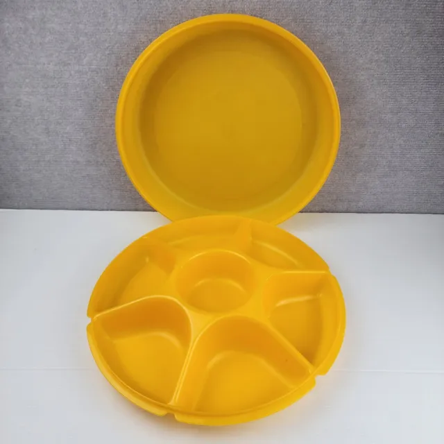 Tupperware Large Serving Centre Chip N Dip Picnic BBQ Snack Fruit Platter