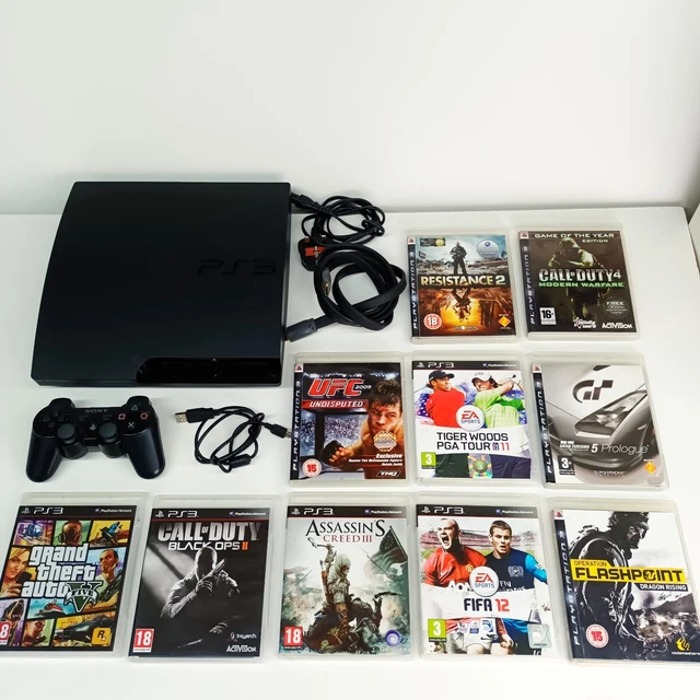 Console PS3 Slim 1 To + 2 Manettes - Sony - Noir - Parfait état