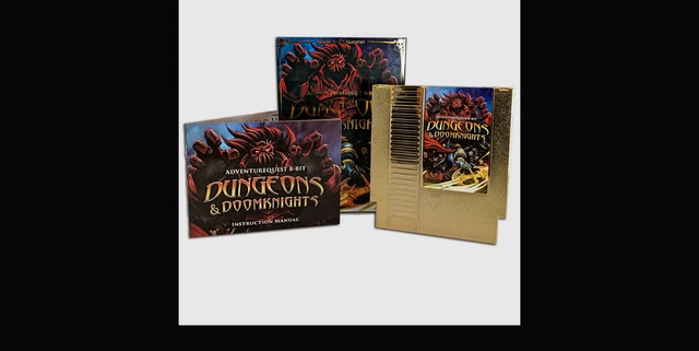 AdventureQuest 8-Bit NES Nintendo GOLD ~ DUNGEONS & DOOMKNIGHTS Game (Homebrew) AdventureQuest 8-Bit NES Nintendo GOLD ~ DUNGEONS & DOOMKNIGHTS Game (Homebrew)