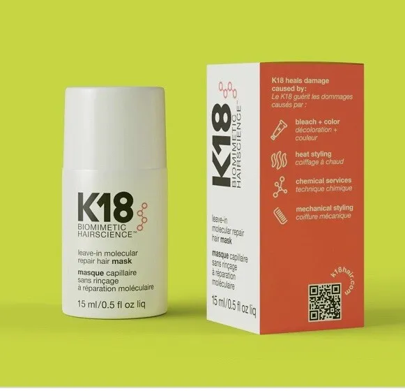 K18 Hair Mask Leave In Molecular Repair 15ml Bond Repair - Brand New